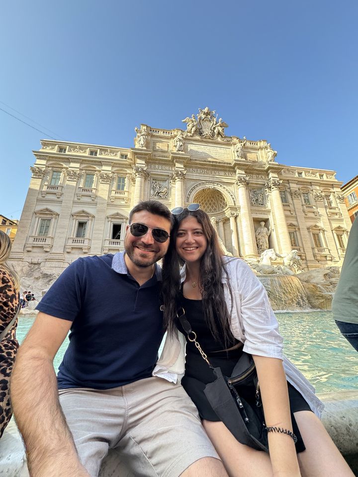 Jessica and Rami at the Trevi Fountain in Rome